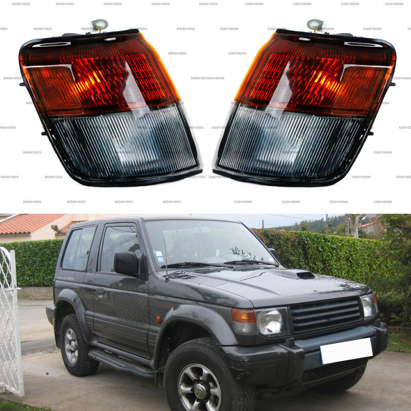 Pair Corner Signal Lamp Turn Signal Lamp for Mitsubishi Pajero Montero 1993-1996