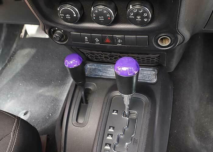 for Jeep for Wrangler JK 2011-2017 Bright Purple Gear Shift Knob Shifter Lever Trim