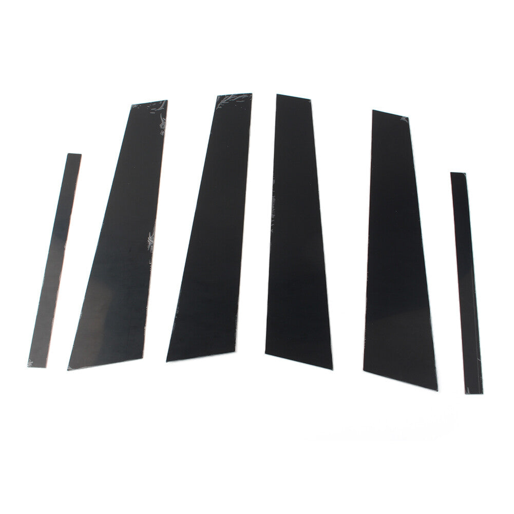 Door Window Pillar Posts Cover Trims for BMW 3 Series E90 2005-2012 Black 6PCs