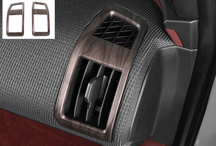 for Toyota BZ4X 23-2024 Peach Wood Grain Dashboard LR Air Outlet Frame Trim 2P