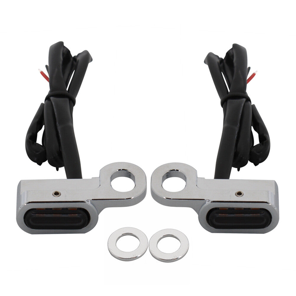 LED Front Turn Signal Light Run Indicator Lamp for BMW R18 Chrome Smoke Lens