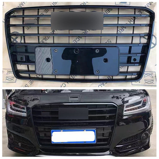 S8 Style Grill for Audi for A8 2015 2016 2017 Front Bumper Grille Mesh Grill Black