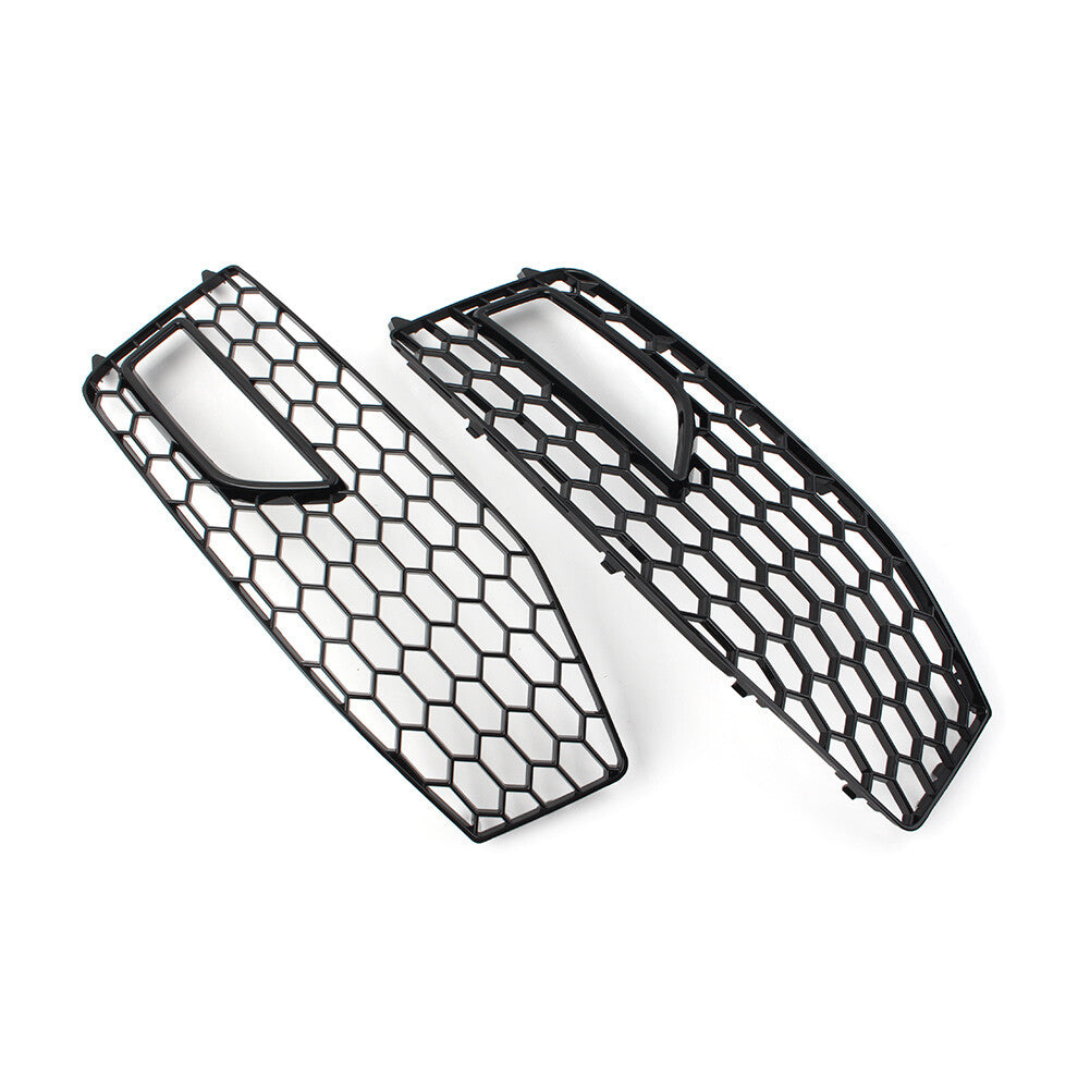 Fit for Audi for A4 B8.5 S4 RS4 2x Honeycomb Bumper Fog Light Grille Cover