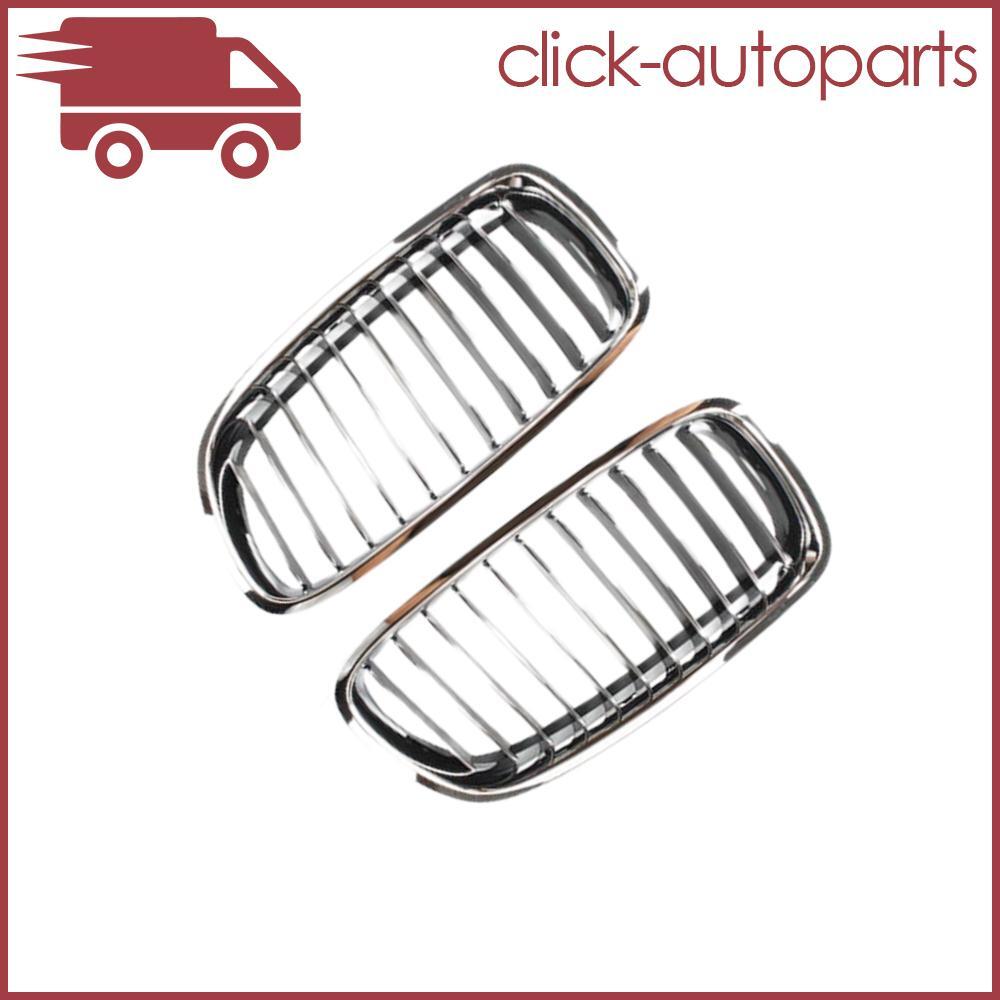 2 x Front Kidney Grille Chrome Left Right Side for BMW 3-Series 320i 328i 335i