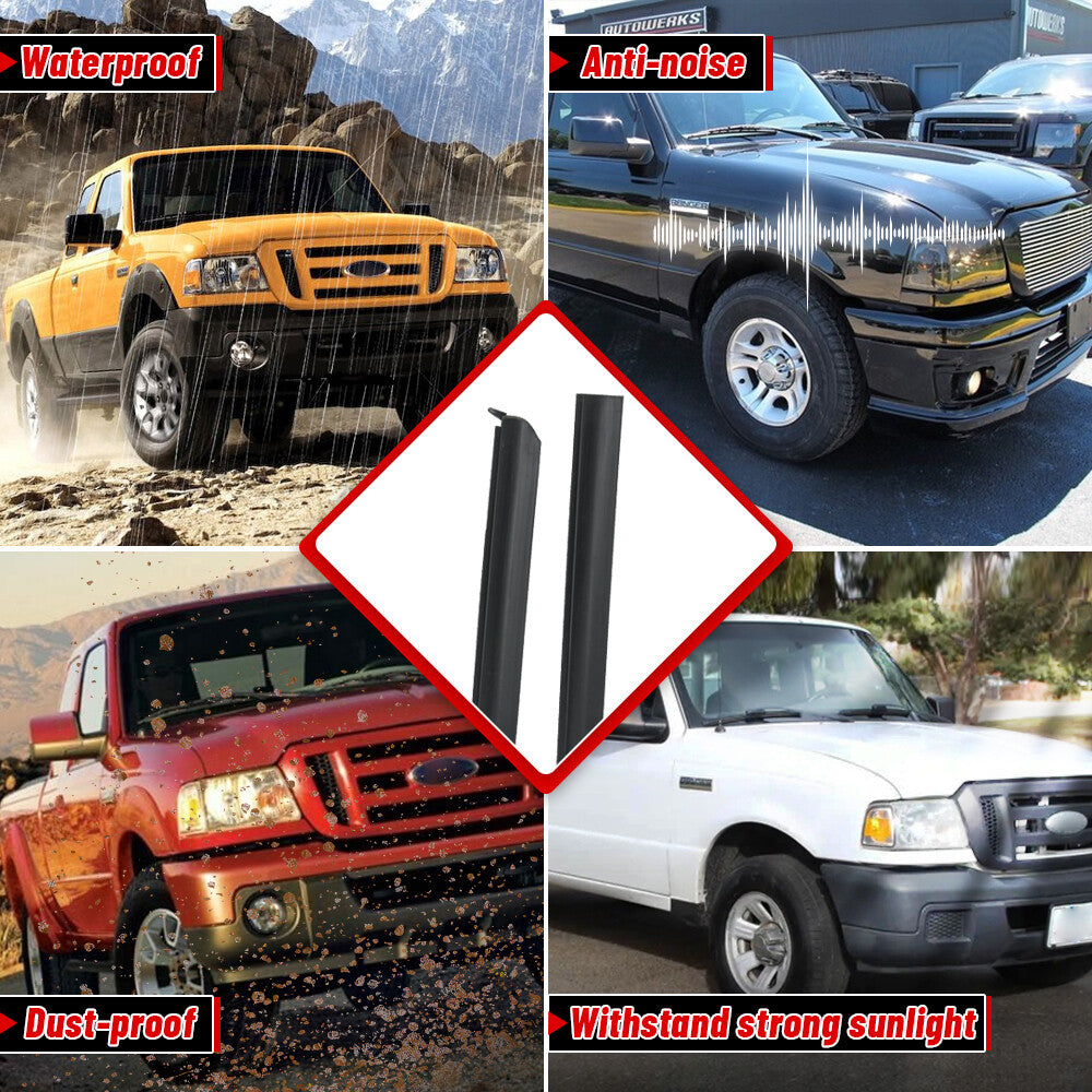 For 1999-2011 for Ford Ranger Left+Right Outer Belt Moulding Trim Front Windshield