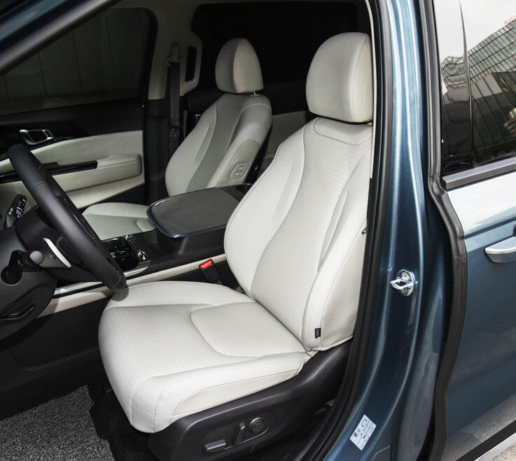 Middle Console Armrest Box Cover Trim 1 for Kia Carnival 2022-2023 Carbon Fiber