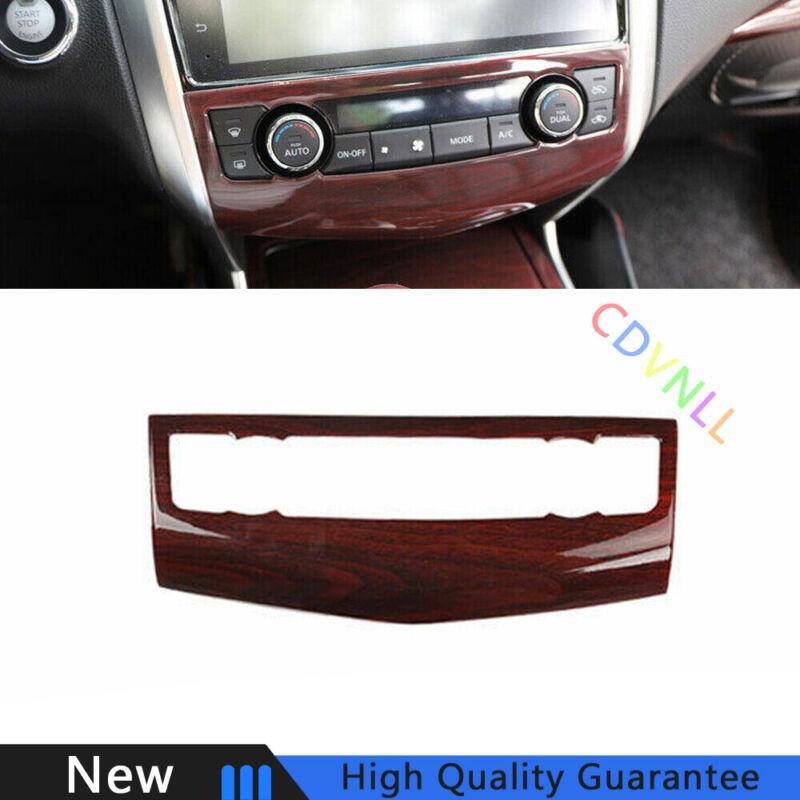 for Nissan Altima Teana 13-2018 Wood Grain Console AC Button Control Frame Trim