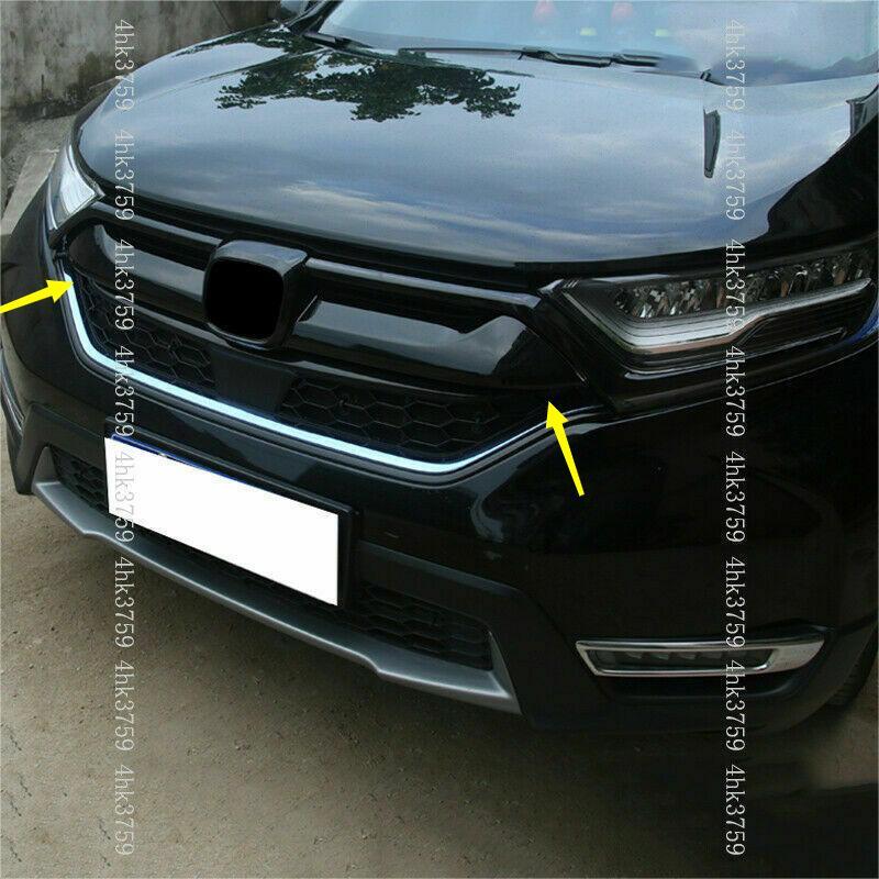 for Honda CRV CR-V 2017-22 Glossy Black ABS Front Grille Moulding Cover Trim 1x