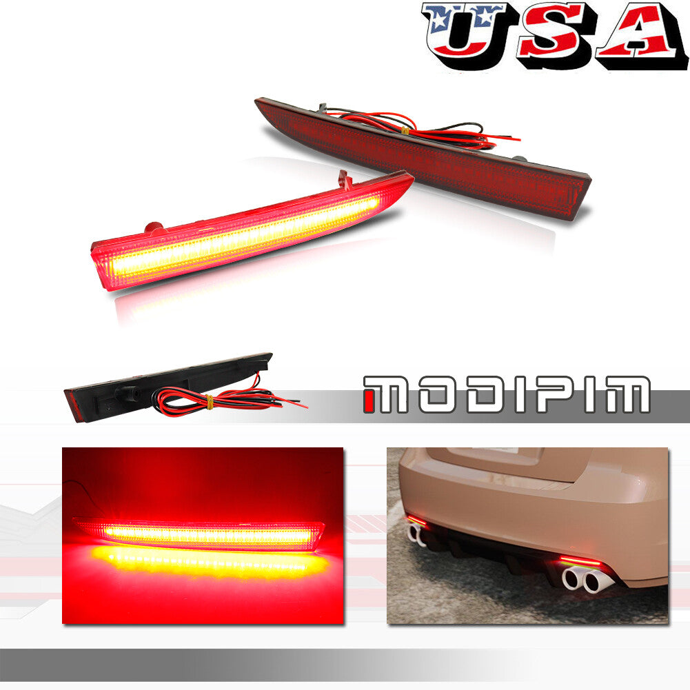 Suitable for 2016 and later for Chevrolet Camaro red lens rear reflector fog lights and tail brake lights.
