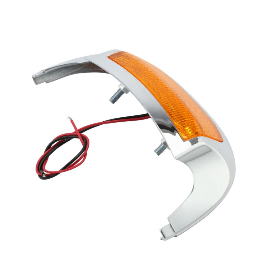 Amber Front Fender LED Tip Light Fit for Harley Touring Tri Glide FLHTCUTG 14-23