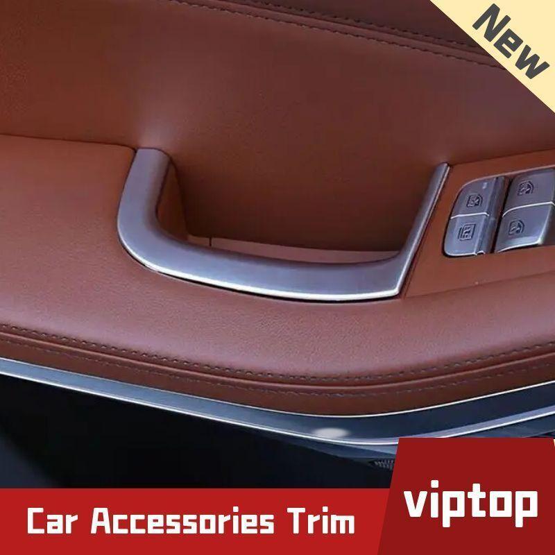 for BMW X5 X7 G05 G07 2019+ ABS Silver Door Handle Storage Tray Frame Cover 4Pcs