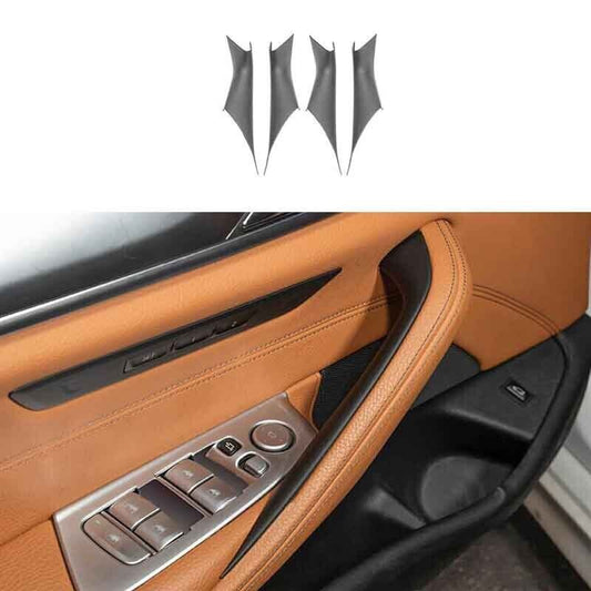 Interior Door Armrest for BMW 5 Series G30 2018-2022 Cover Trim 4PCS ABS Black
