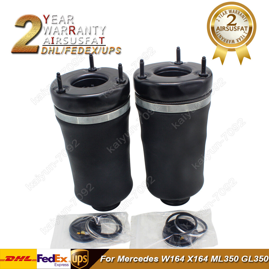 2x for Mercedes W164 X164 ML350 GL350 Front Air Suspension Spring Bag 1643206013