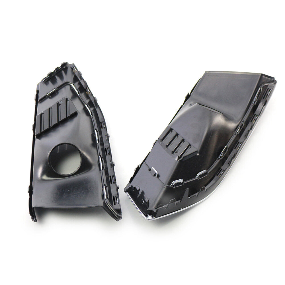 Pair Front Bumper Fog Light Grille Cover Trim for Audi A4L 2020-2022
