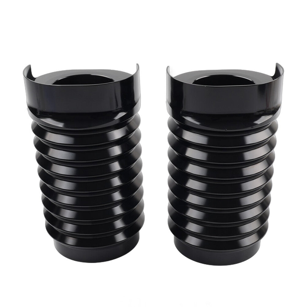 CNC Upper Fork Boot Slider Cover Black for Harley Street Glide FLHX FLHXS 14-up