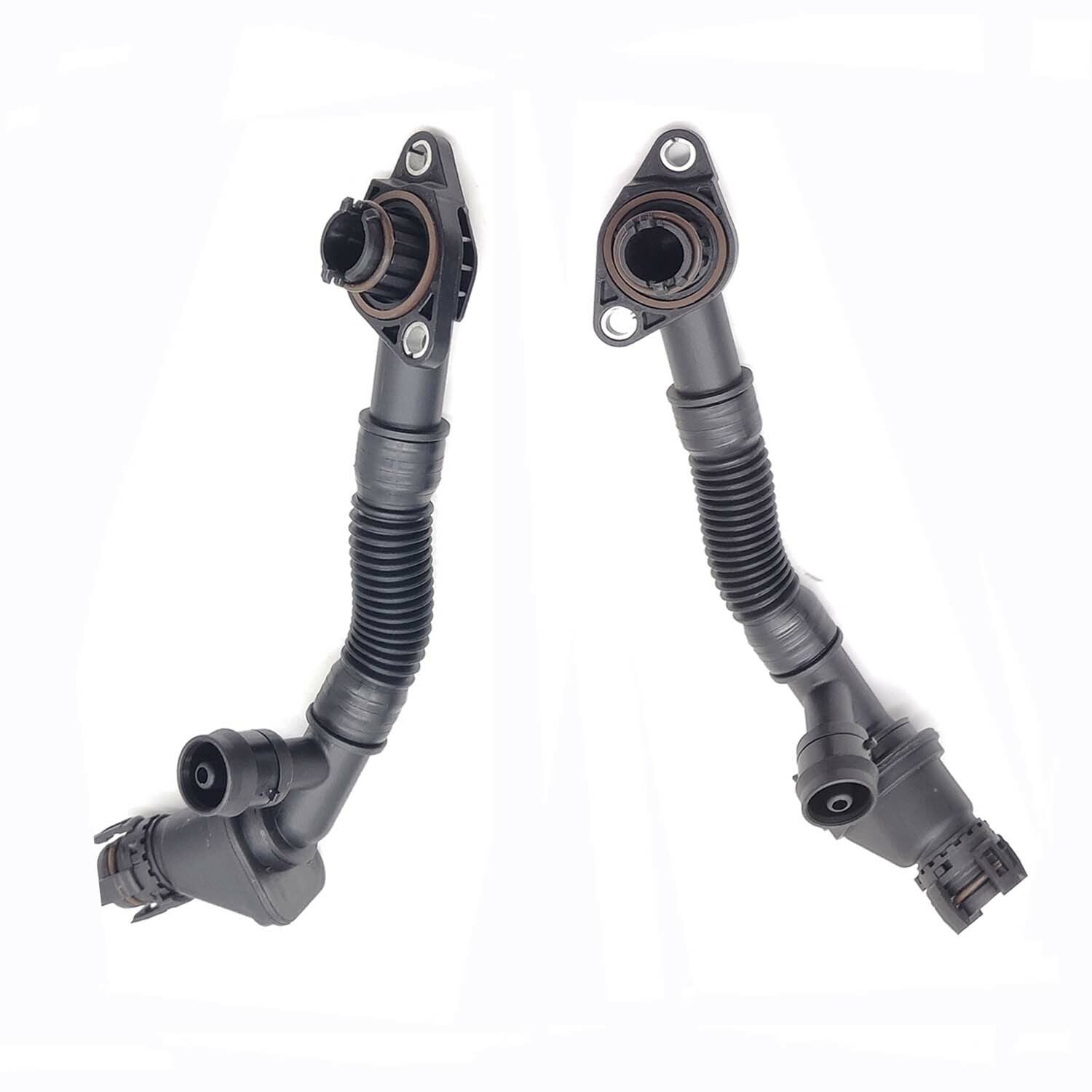 2 Left  Right Crankcase Vent Hoses for BMW 550i 650i 750i 750Li B7 X5 X6 N63