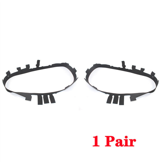 2 Pcs Headlight Lens Trim Gaskets Rubber Black Replace for Corvette C6 2005-2013