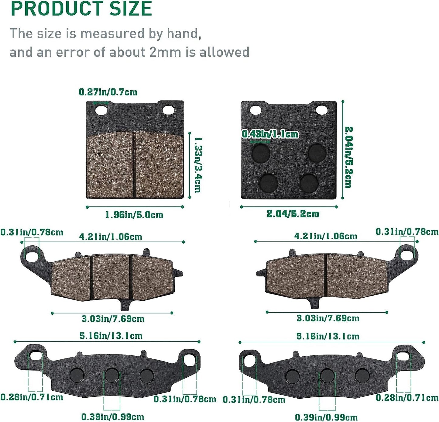 Front Rear Brake Pads for SV650 SV 650 1999-2002 GSX750F GSX 750 F Katana 750