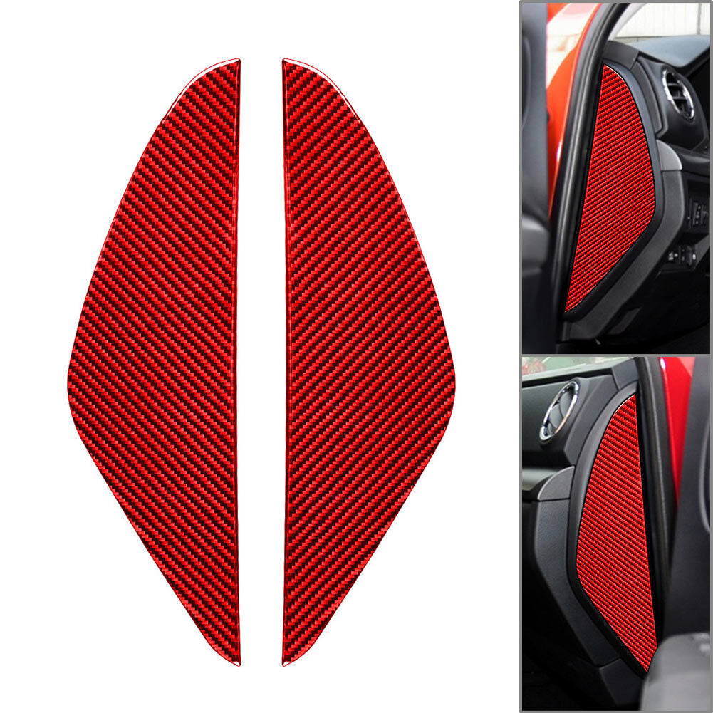 2¢ªT¨¹r-Antikollisions-Kissenbezug f¨¹r for Toyota Tundra 2014-2021 Kohlefaser-Rot
