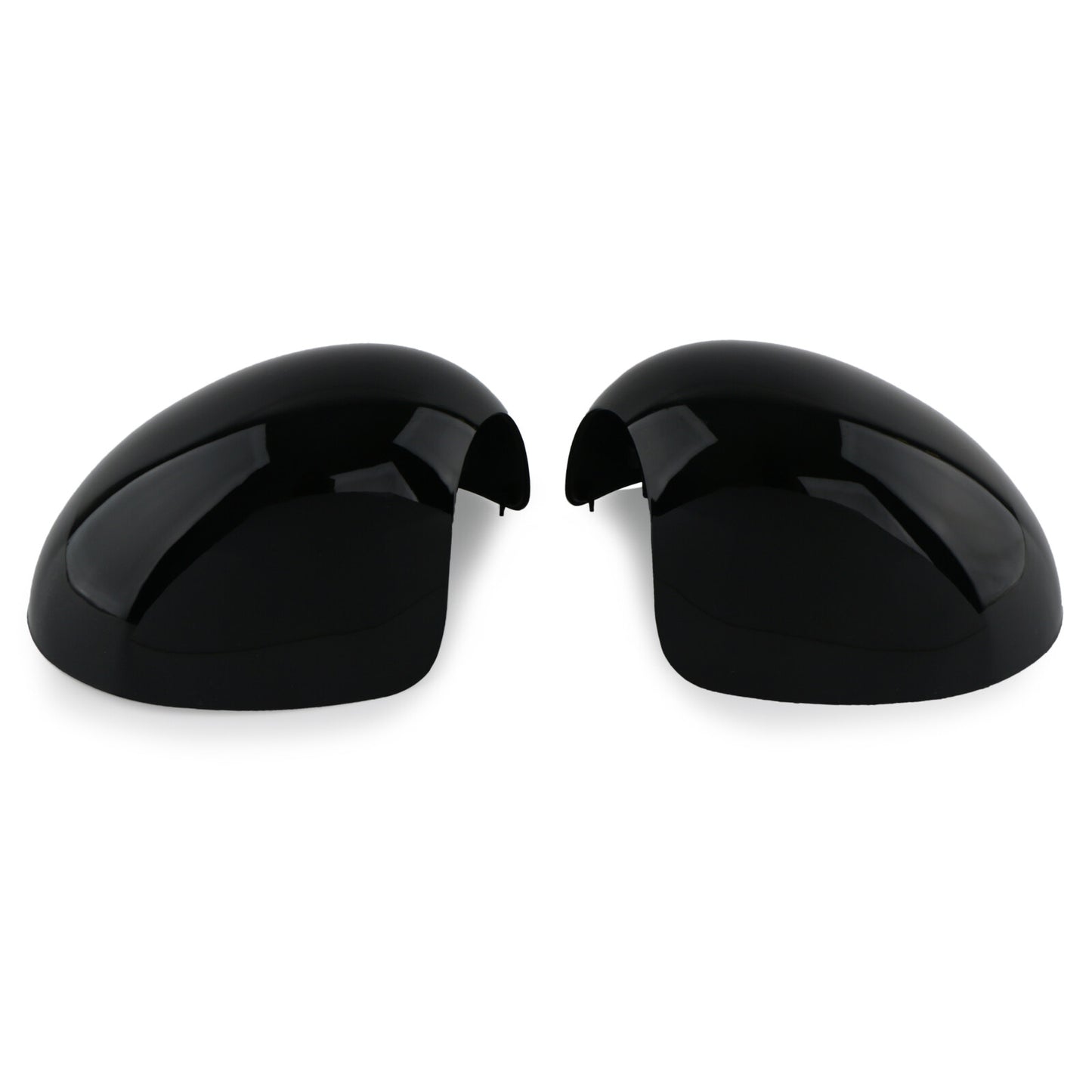 A pair of glossy black door mirror covers for Mini Cooper R60 R55 R56 R57 R58