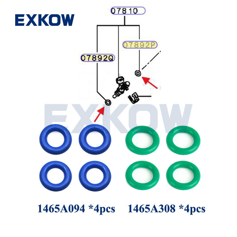 8X Fuel Injector O-Ring for Mitsubishi Outlander ASX Pajero Colt Eclipse Cross