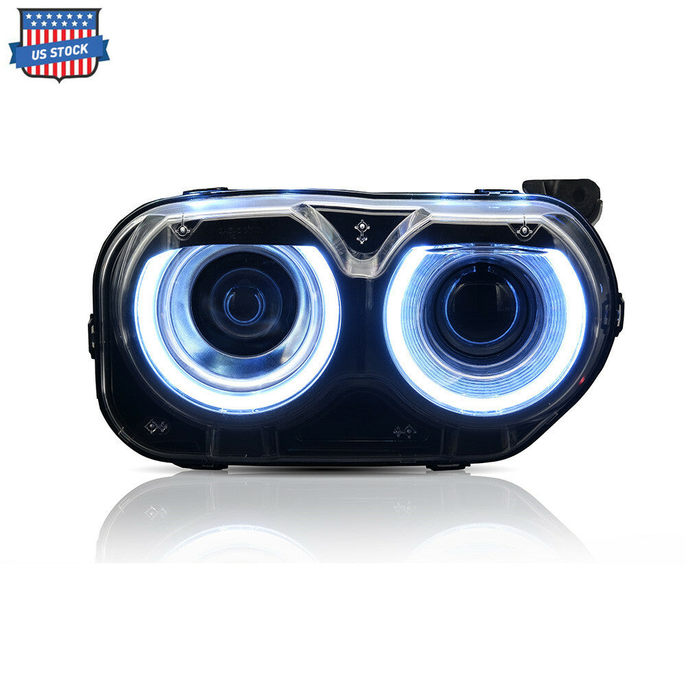 US RGB LED Headlights Fit for Dodge for Challenger SE R/T 2015-2020 Left Right