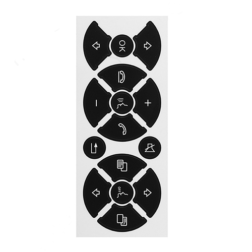 Black Steering Wheel Button Repair Sticker Decal for Mercedes Benz V2