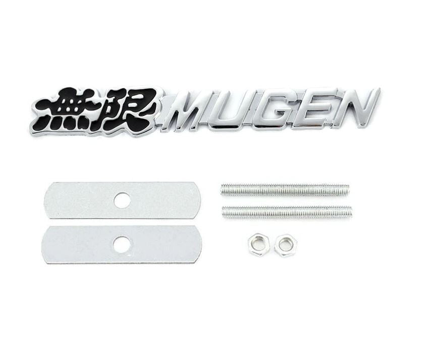 Mugen car cover badge, front Bonnet grille badge, silver/black, suitable for Honda for Acura .