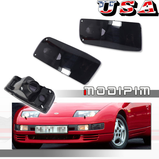 Suitable for 90-96 for Nissan 300ZX Z32 driver + passenger bumper turn signal lights smoke