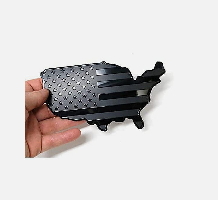 Car hook-on protective cover plug cap tow receiver 1.25 inch American flag map black for Chevrolet