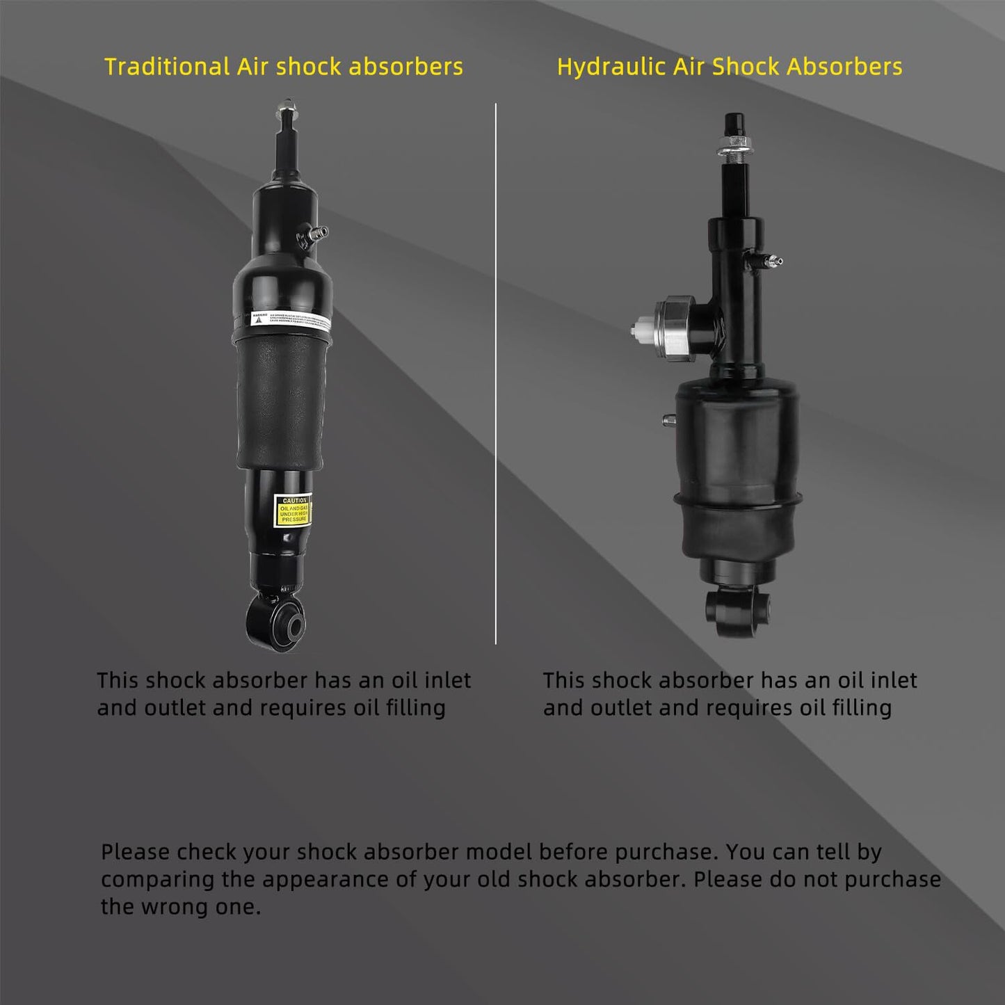 4-piece Assys front and rear shock absorber struts with electronic control for Lincoln MKC 2.0L and 2.3L (2015-2019)