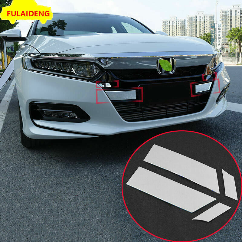4X for Honda Accord 2018-2020 Front Bumper Grille Grill Trim Cover Decor Sticker