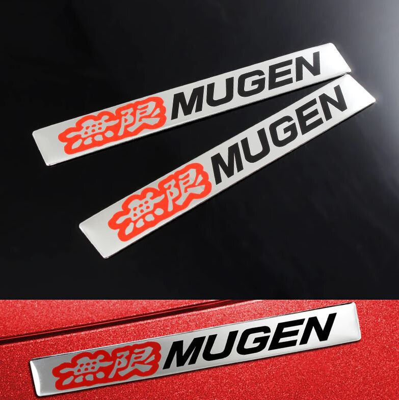 Mugen car rear sticker boots, trunk side badges for Nissan 2-piece set
