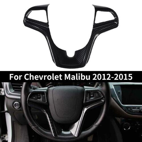 For 2012-2015 for Chevrolet Malibu Carbon Fiber Steering Wheel Button Cover Trim