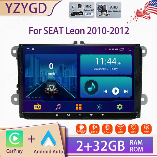 for SEAT Leon 2010-2012 Stereo Android Auto Carplay Car Radio GPS Navi Screen BT