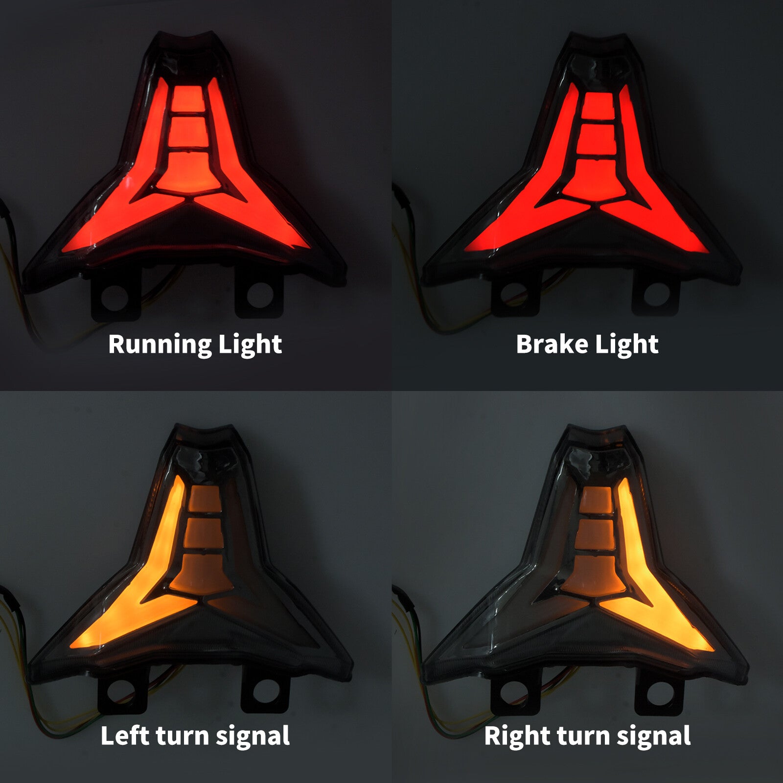 Integrated LED Brake Turn Signal Tail Light for KAWASAKI ZX 10R 2016-2023