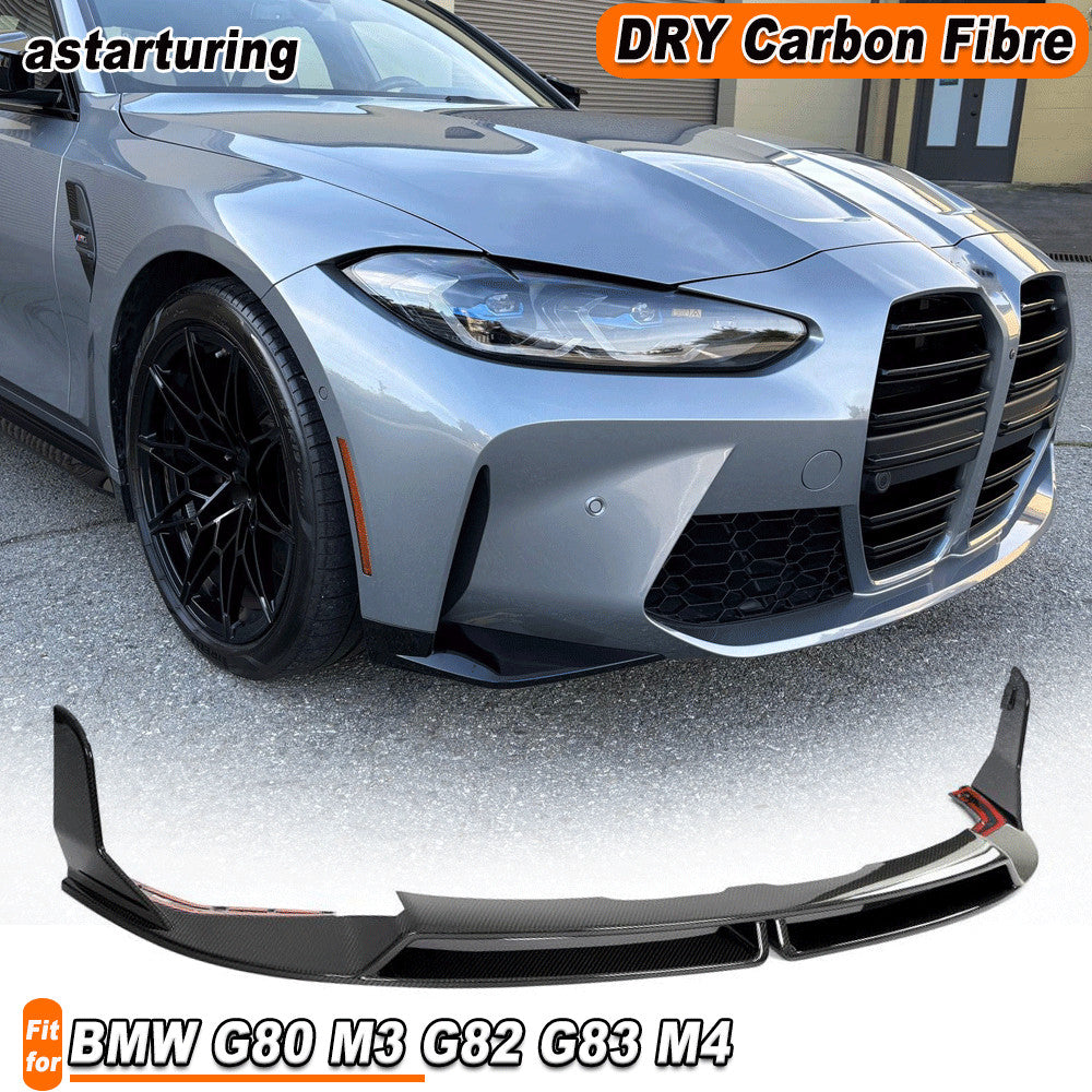 for BMW G80 M3 G82 G83 M4 2021-24 DRY CARBON Front Bumper Lip Spoiler Splitters