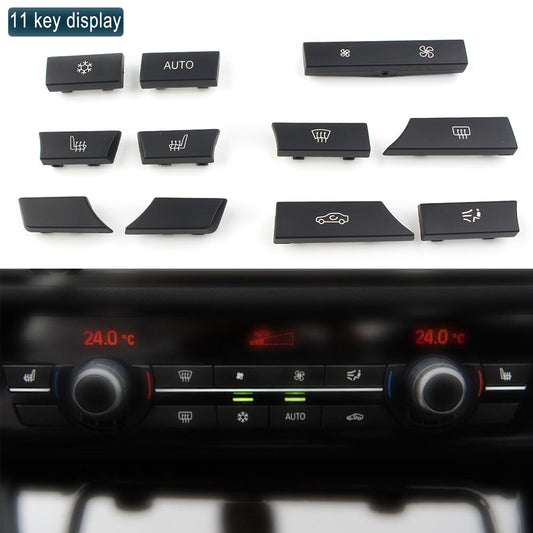 Kit 11: Button Key Cap Repair Kit for Air Conditioning Heater Switches, Suitable for BMW F07, F10, F11, F01 (new)