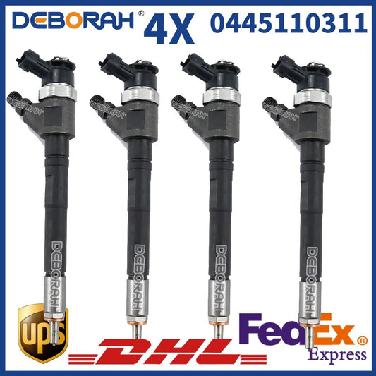 4PCS 0445110311 Fuel Inject for Citroen BERLINGO C3 C4 9HT 9HX for Peugeot 207 307