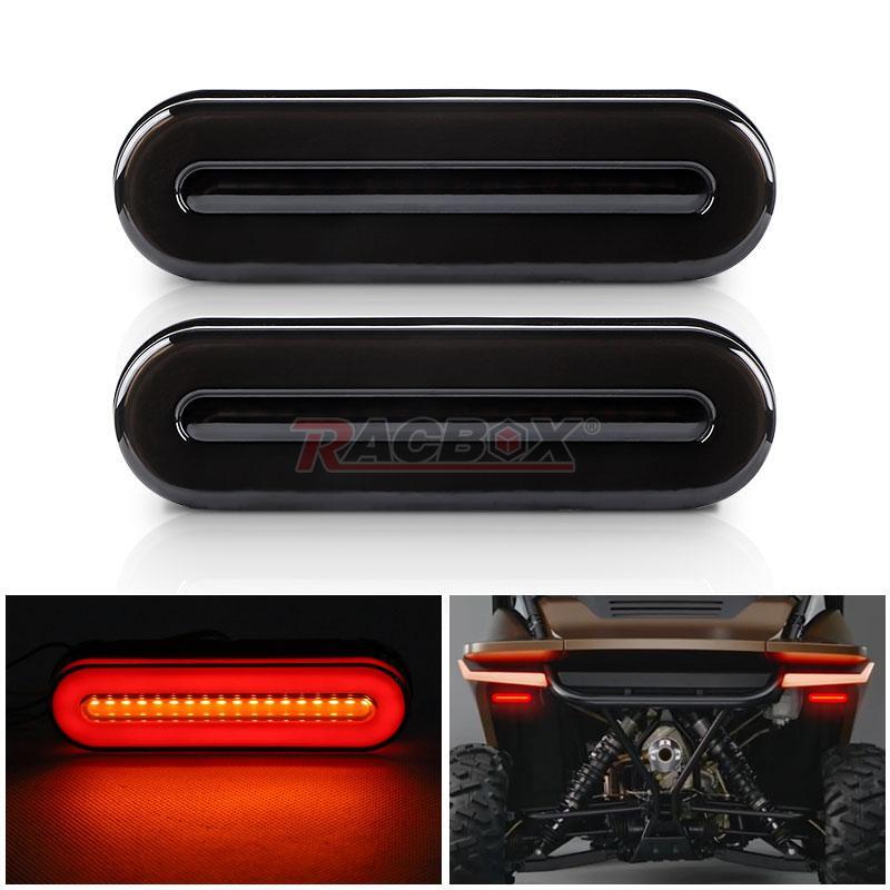 2X Truck LED Flowing Turn Signal Brake Stop Tail Light Bar DRL Running Amber/Red