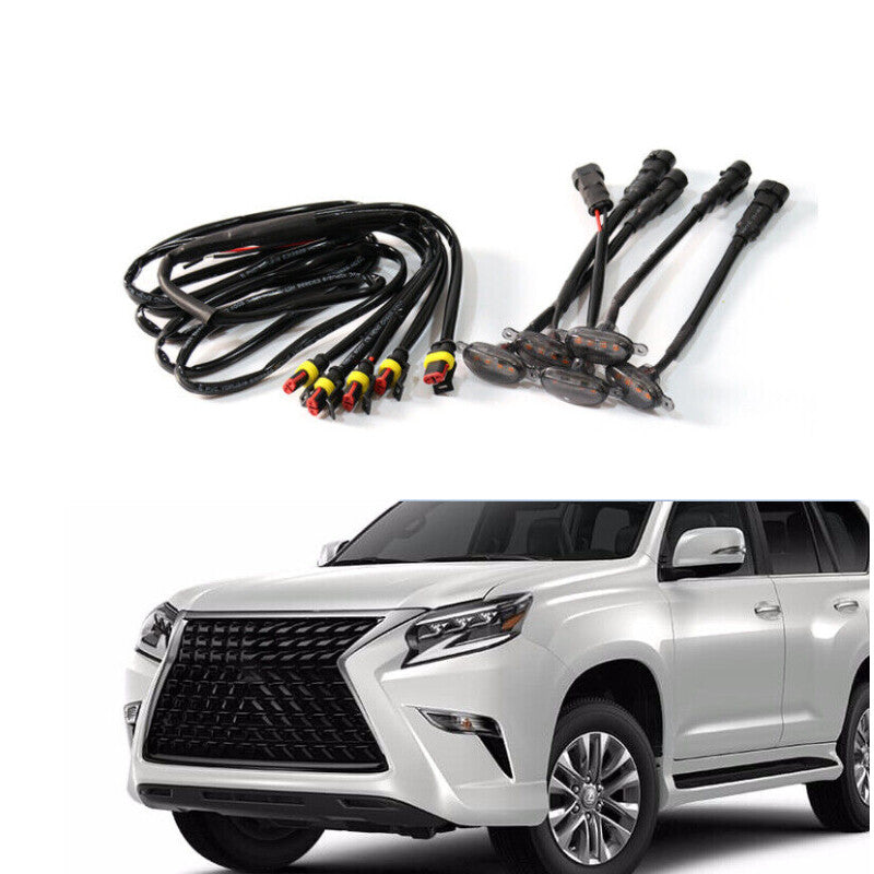 5pc Amber Light Style Grill Cover for Lexus GX460 2020-2021