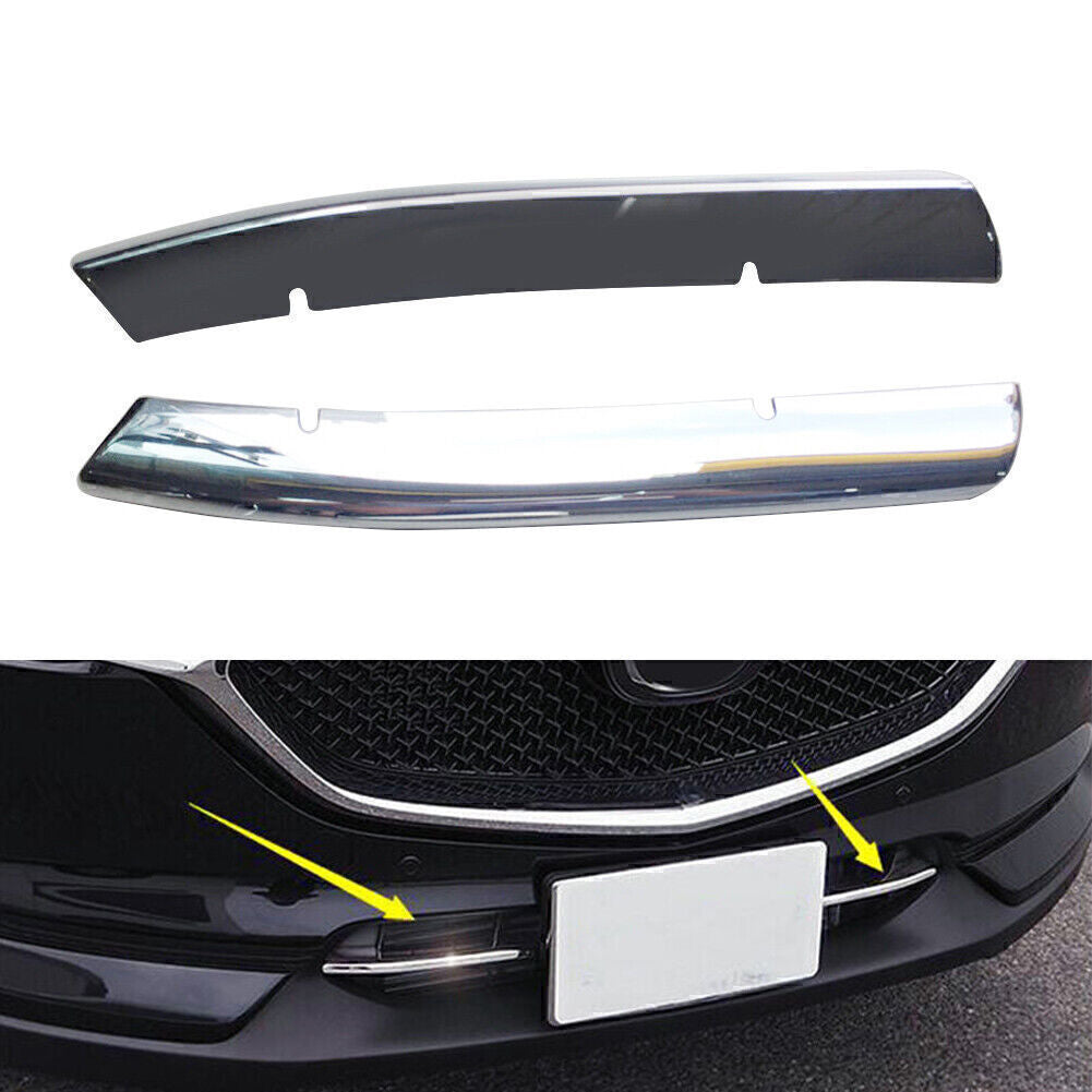 KF Chrome Front Racing Grille Grill Around Cover Trim for Mazda CX-5 CX5 2017-20