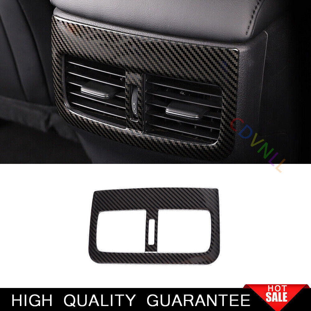 for Mazda 3 Axela 2020-2021 Carbon Style Steel Rear Air Outlet Vent Cover Trim