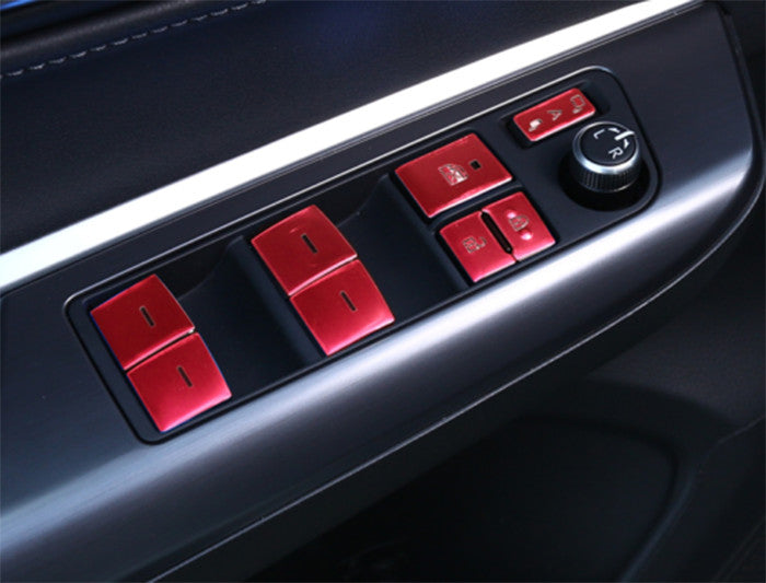 Red Inner Car Window Lift Button Switch Trim sticker For 2021-2023 for Toyota Venza