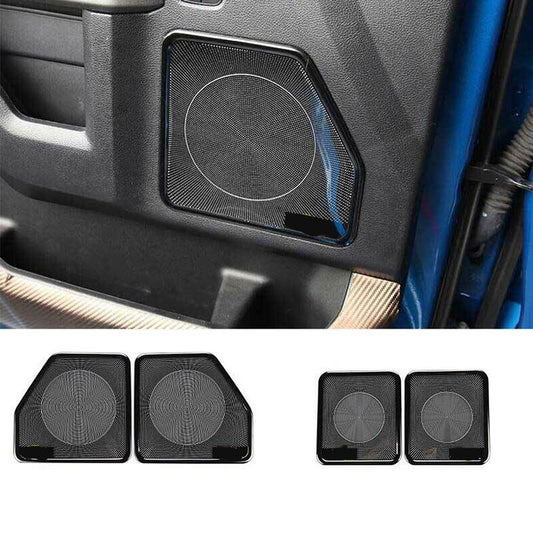 for Ford F150 F-150 2015-2020 black Car Inner Door Speaker Horn Frame Cover Trim