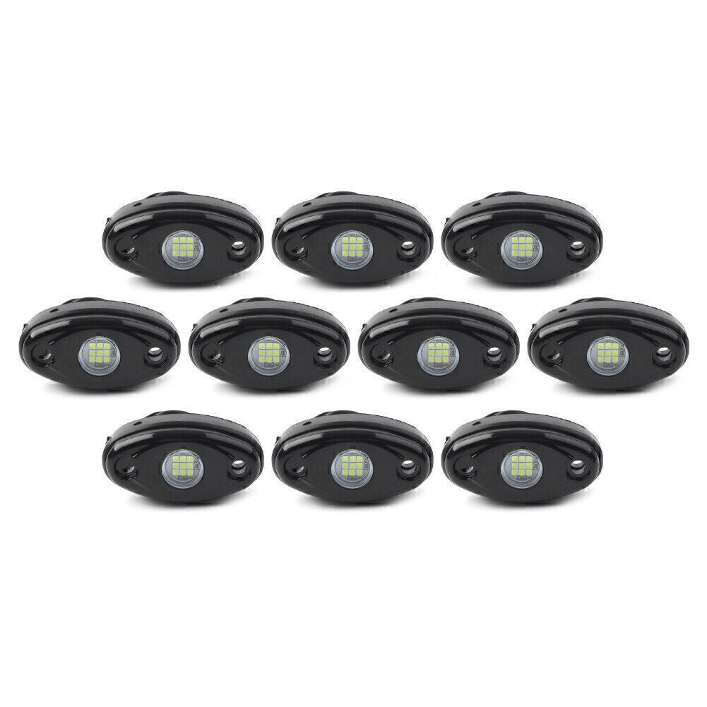 Fit for JEEP ATV Off-Road Truck Under Body Trail Rig Bar Green LED Rock Lamp 10PCS