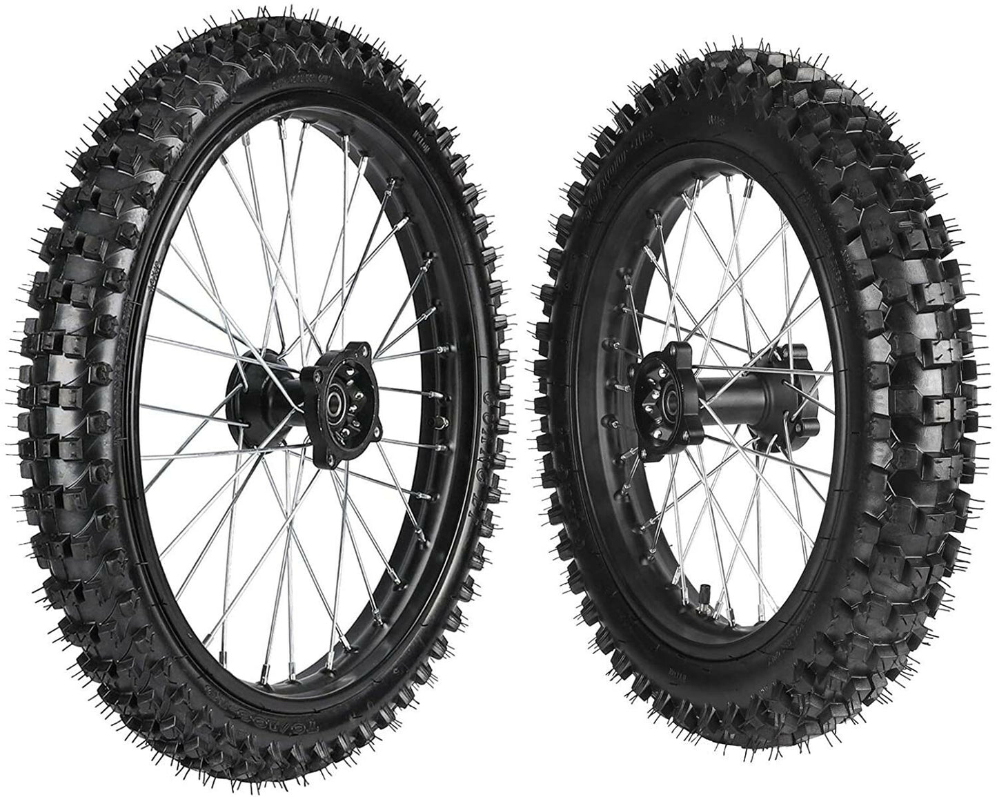 Front 70/100-19 + Rear 90/100-16 tires and rims suitable for Dirt Pit bicycle CR85RB