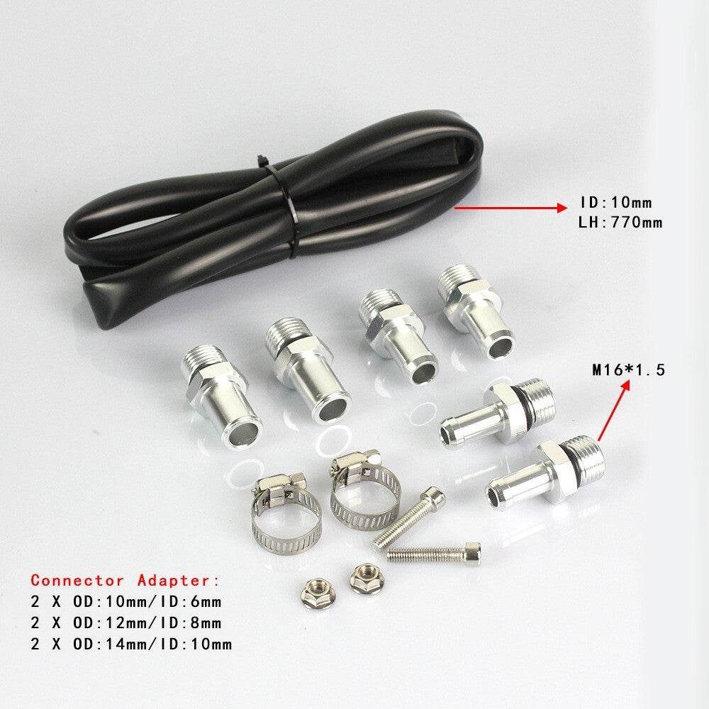 New Black Universal Aluminum Oil Tank Kit, Water Reservoir Confusion Tank Breathing Filter