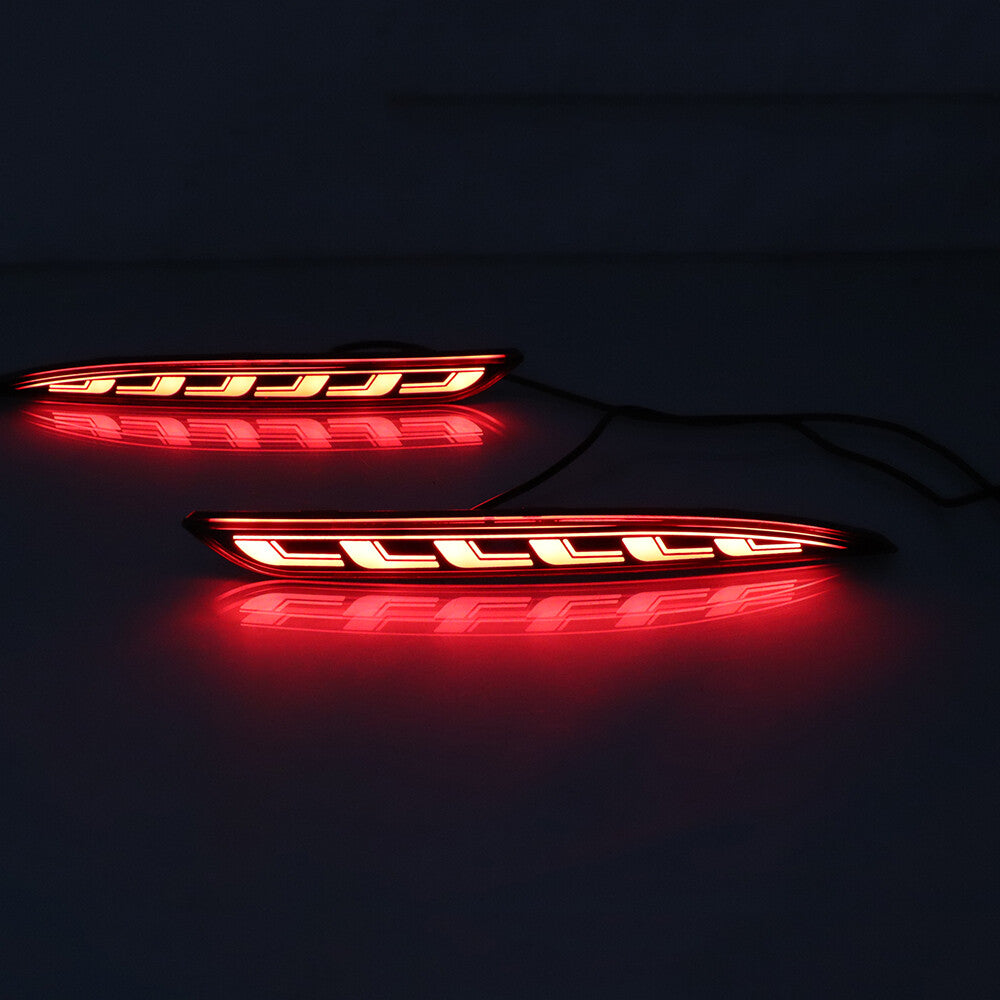 For 2020-2022 for Tesla Model Y NEW 2 PCS LED Rear Bumper Fog Lamps Brake Lights Red