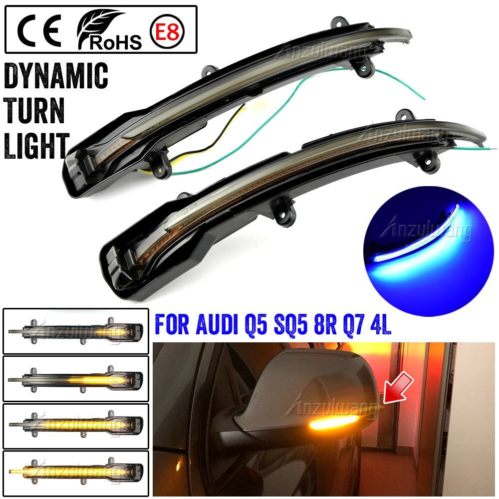 Dynamic Sweeping Wing Mirror Indicator Turn Signal Light for Audi Q5 Q7